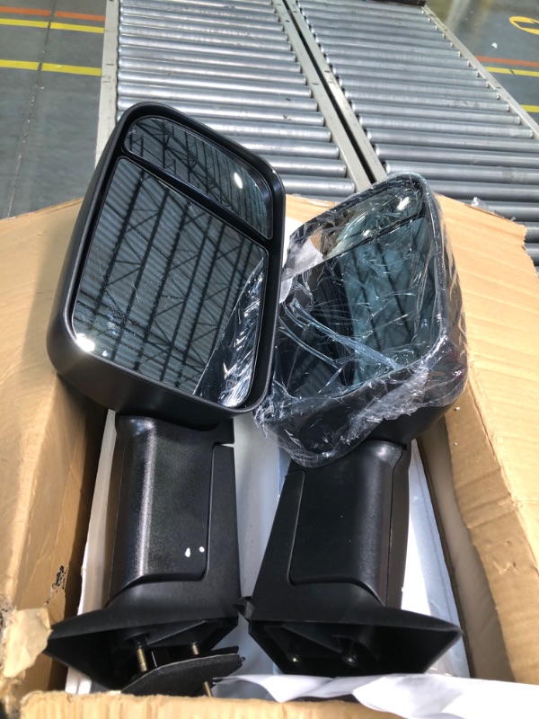 Photo 3 of AERDM New Pair Towing Mirrors Black Housing Compatible with View Mirrors 94-01 Dodge Ram 1500, 94-02 Ram 2500 3500 Truck Manual Adjusted Side Set Left+Right