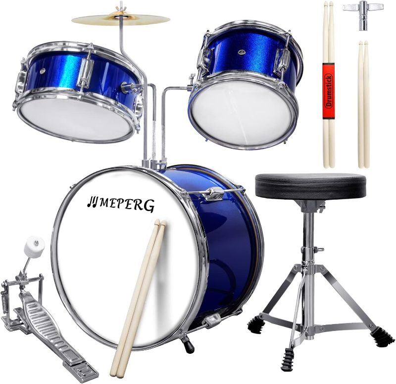 Photo 1 of 
3 Piece Drum Set, Kids Drum Set, Beginner Drum Set, Drum Set for Kids, Starter Drums for Kids, Drum Kit, Kid Drum Set, Drum Kit for Kids, Blue