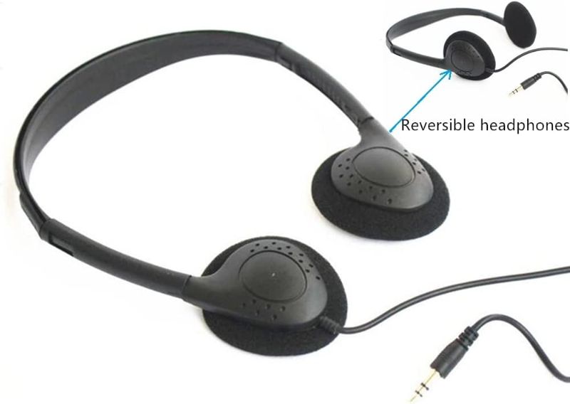 Photo 1 of  100 Pack Classroom Headphones Low Cost Headsets Disposable Headphones Stereo Earphones for Schools, Libraries, Computer Lab
