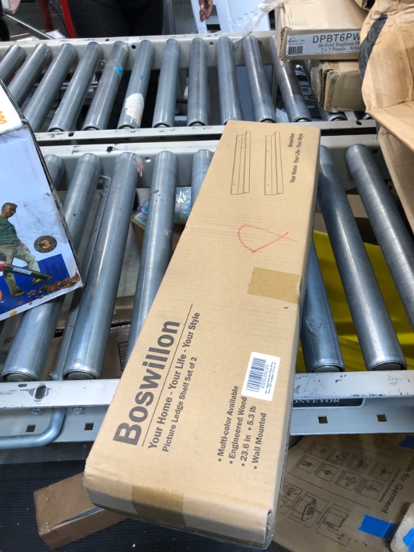 Photo 1 of Boswillon 24 Inches Long Floating Shelves Wall Mounted, 2 Set Modern White Wall Shelf for Bedroom, Nursery Book Shelf with Lip, Picture Ledge Shelf for Wall Decor Living Room Bathroom Kitchen - White White 23.6 In