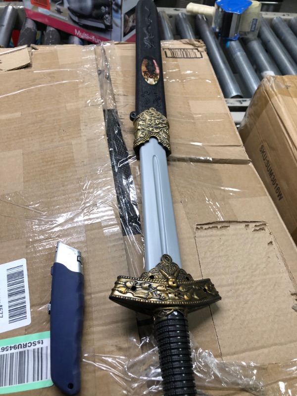 Photo 1 of Aktion Toys Toy Sword with Sheath - 23" Long Plastic Sword with Sound - Toy Swords for Kids 8-12 - Fake Sword - Viking Sword - Medieval Sword - Knight Sword