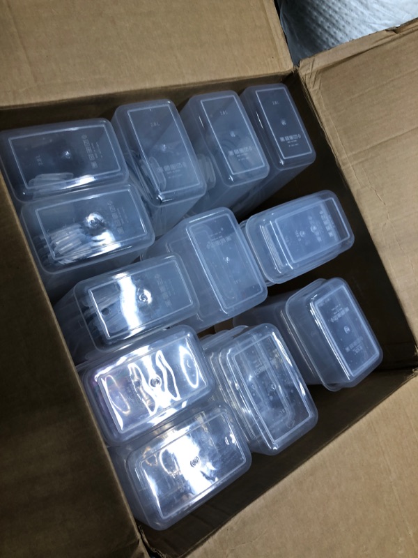 Photo 4 of 27 Pack Airtight Food Storage Container Set, Pantry kitchen organization and Storage, BPA Free Clear Plastic Storage Container with Lids, Kitchen Decor with Labels, Marker & Spoon Set
*only 27 pcs, LOOKS SLIGHTLY USED*