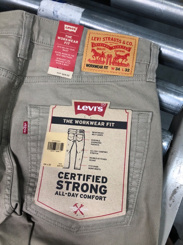 Photo 4 of Levi's Men's 505™ Regular Fit Workwear Stretch Jeans