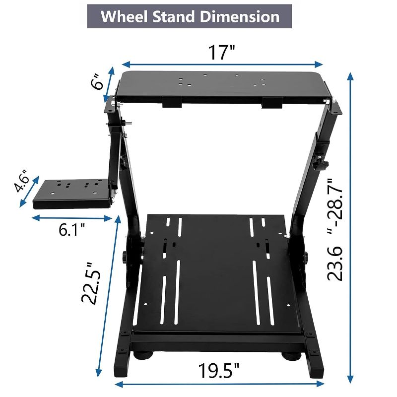 Photo 1 of CXRCY Racing Wheel Stand Compatible with Logitech G920 G29 G27 G25 Gaming Cockpit Height Adjustable Foldable Gaming Racing Simulator Steering Wheel Stand,Wheel and Pedals Not Included