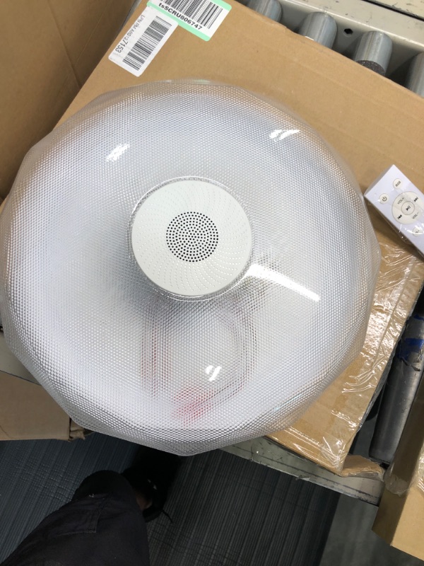 Photo 5 of 36W LED Music Ceiling Light with Bluetooth Speaker, APP Control Remote Color Changing Ceiling Lamp, Flush Mount Lighting, Ceiling Lamp for Kids Room Bedroom for Kids Room Bedroom Festival
