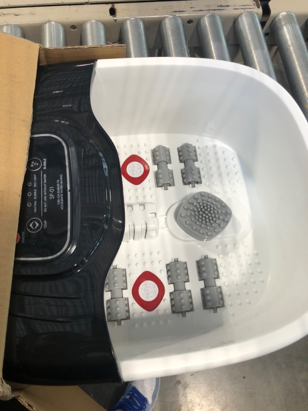 Photo 1 of Foot Spa Bath Massager with Heat, Epsom Salt,Bubbles, Vibration and Red Light,8 Massage Roller Pedicure Foot Spa Tub for Stress Relief,Foot Soaker with Acupressure Massage Points&Temperature Control