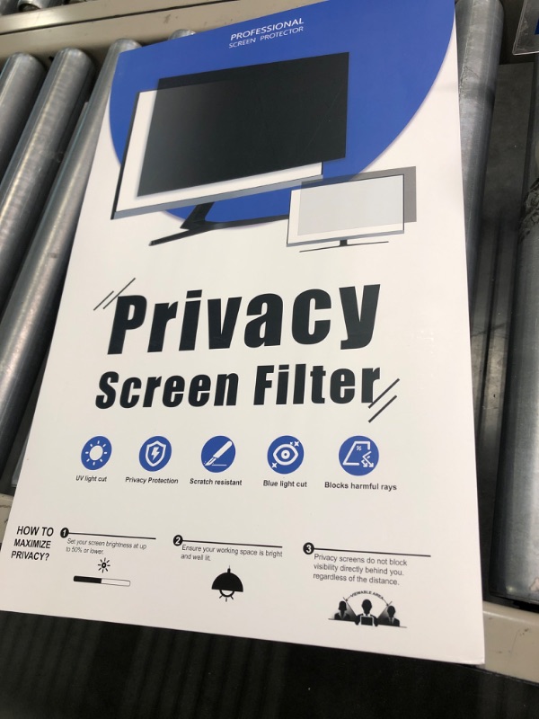 Photo 1 of Mamol 22 Inch Computer Privacy Screen Filter for 16:10 Aspect Ratio Widescreen Monitor - Removable Anti Glare Blue Light Filter, Anti-Scratch Privacy Protector Film, Computer Screen Privacy Shield 22 in 22'' Privacy Screen (16:10)