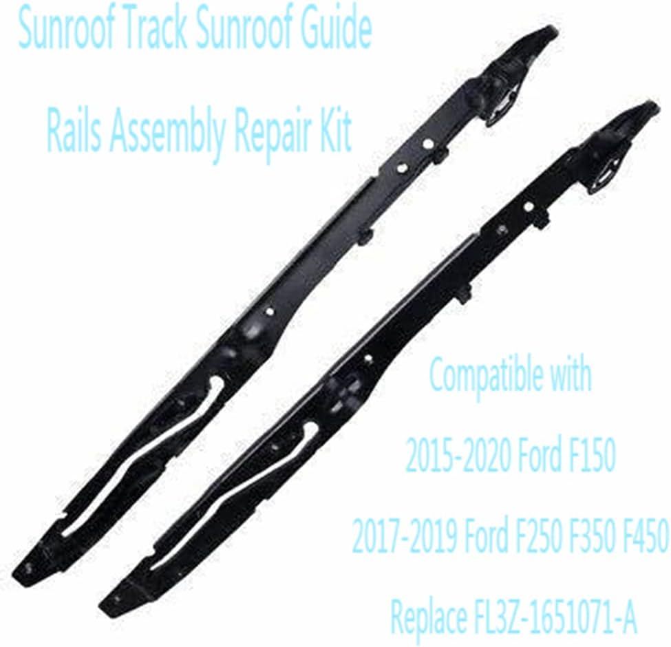 Photo 1 of WZruibo Sunroof Track Sunroof Guide Rails Assembly Repair Kit Compatible with 2015-2020 Ford F150 2017-2019 Ford F250 F350 F450 Replace FL3Z-1651071-A Roof Repair Kit