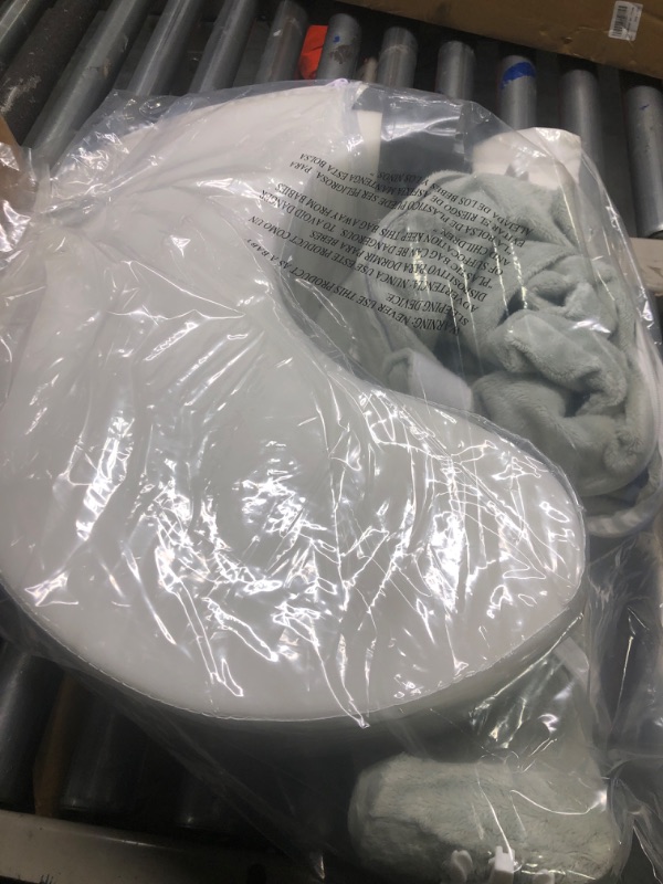 Photo 1 of My Brest Friend Super Deluxe Nursing Pillow for Breastfeeding and Bottlefeeding with Lumbar Support, Convenient Pocket and Removable Slipcover, Platinum Super Deluxe Platinum