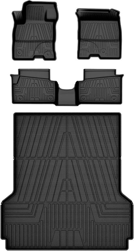 Photo 1 of Mixsuper Custom Fit 2 Row Floor Mats & Truck Bed Liner Set for 2022-2023 Ford Maverick (Only Fits Hybrid Models) All Weather Foor Liners & Truck Bed Liner Set Black https://a.co/d/2ymYTed..