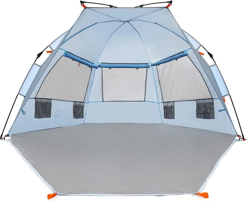 Photo 1 of *UNSURE OF SIZE*
Easthills Outdoors Instant Shader Extended L Easy Up Beach Tent Sun Shelter- Extended Zippered Floor Blue