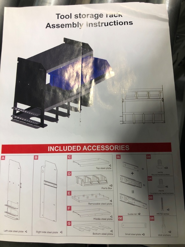 Photo 1 of 3-Tier Power Tool Organizer Wall Mount Design – Innovative Power Tool Storage Rack Holds Cordless Drills, Tools, Batteries, Chargers & More – Heavy Duty Drill Rack Made From Powder Coated Steel