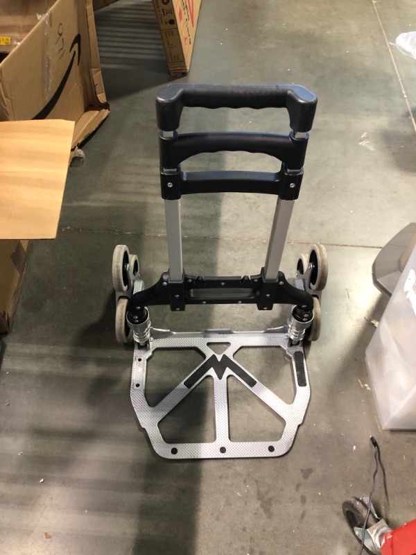 Photo 5 of Abacad Folding Hand Truck Dolly Cart?Aluminum Portable Hand Cart for Daily handling Work?200lbs, with Silent Wheel?Telescoping Handle?Black Bungee Cord, Can Stand Alone?Light Weight