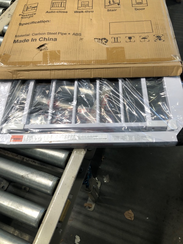 Photo 1 of Extra Tall Baby Gate Stand 38.4" Tall 24.10"-26.77" Wide - Metal Walk Through Small Dog Gates for Narrow Doorways Stairs - No Drill Pressure Mounted Safety Fence 24.01"-26.77"