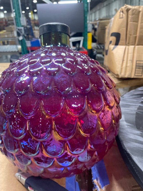 Photo 2 of Alpine Corporation 10" Indoor/Outdoor Glass Gazing Globe Festive Yard Décor, Purple 10"L x 10"W x 12"H Purple Gazing Balls