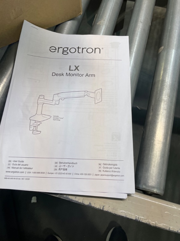 Photo 1 of Ergotron – LX Single Laptop Arm, VESA Notebook Tray Desk Mount – for Laptops Up to 17.3 Inches, 2.5 to 12 lbs – Matte Black