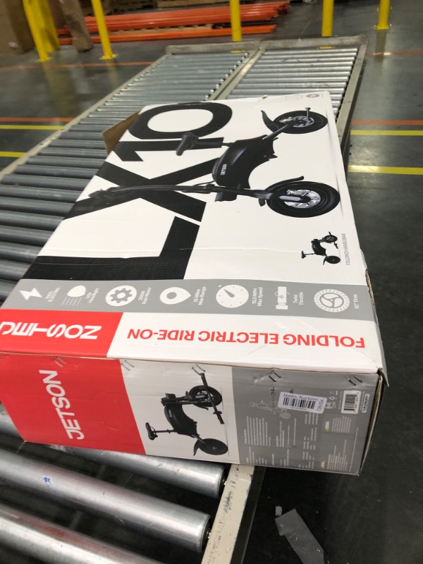 Photo 1 of Jetson LX10 Folding Electric Bike, Includes Easy Folding Mechanism,250 Watt Motor, Top Speed of 15.5 mph, Twist Throttle,10" Wheels Onyx