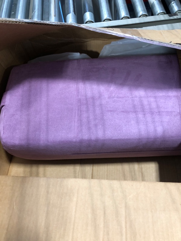 Photo 1 of AJNA Yoga Bolster Pillow - Luxurious 100% Organic Vegan Suede - Yoga Bolster for Restorative Yoga - Rectangular Yoga Pillow with Carry Handle - Machine Washable Cover Amethyst