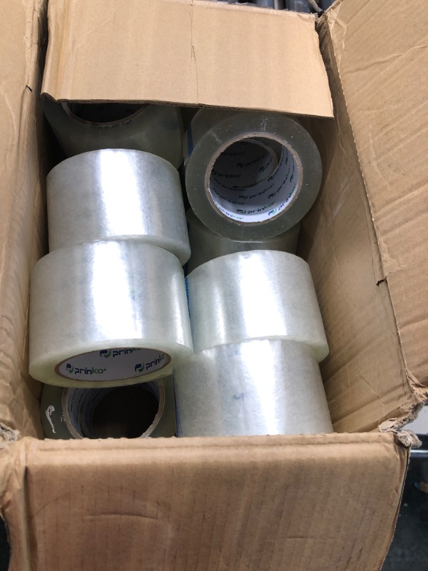 Photo 1 of Prinko 24-Rolls Ultra Clear 2.0 MIL Tape 3'' X 110 Yards Heavy Duty Carton Packing Packaging Sealing Tape