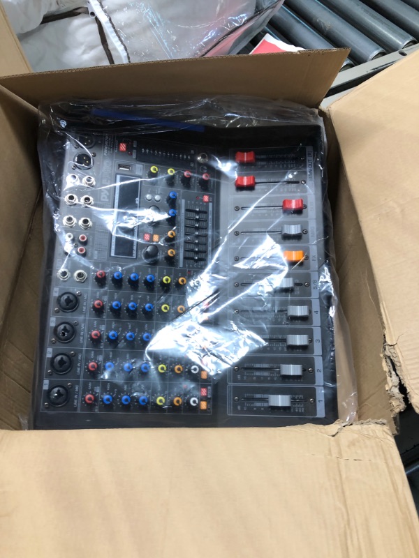 Photo 1 of Pyle 6-Channel Bluetooth Studio Audio Mixer - DJ Sound Controller Interface with USB Drive for PC Recording Input, XLR Microphone Jack, 48V Power, I/O for Professional and Beginners - PMXU67BT 6 Channel Pro Studio Audio Mixer