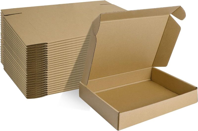 Photo 1 of MEBRUDY 11x8x2 Inches Shipping Boxes Pack of 15, Small Corrugated Cardboard Box for Mailing Packing Literature Mailer