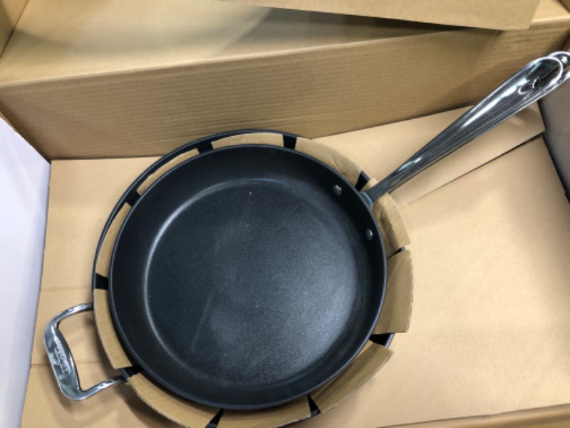 Photo 1 of All-Clad E1002S63 HA1 Hard Anodized Nonstick Fry Pan Cookware Set, 10 Inch and 12 Inch Fry Pan, 2 Piece, Grey 10-Inch and 12-Inch