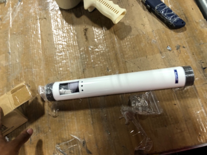 Photo 1 of QualGear QG-PRO-PM-1FT-W Pro-AV 1.5" Npt Threaded Pipe, 1' Length Projector Accessory,White 1-Feet Pipe - White
