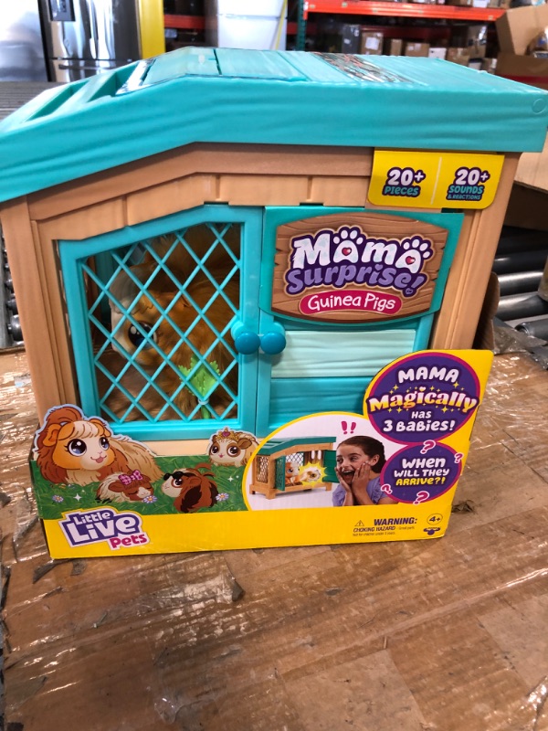 Photo 1 of Little Live Pets - Mama Surprise | Soft, Interactive Guinea Pig and her Hutch, and her 3 Babies. 20+ Sounds & Reactions. for Kids Ages 4+, Multicolor, 7.8 x 11.93 x 11.38 inches