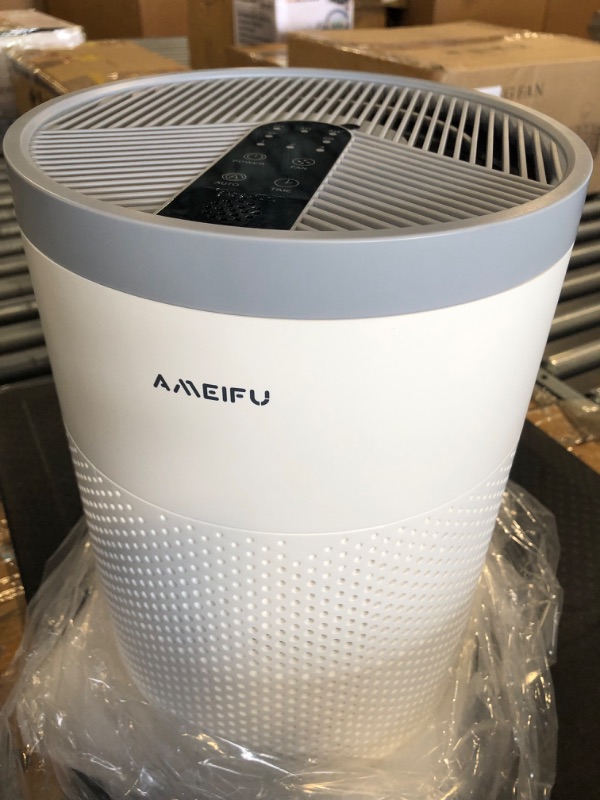 Photo 4 of Air Purifiers, AMEIFU Upgrade Large Size Air Purifiers for Home Large Room Bedroom up to 1350sq with Aromatherapy and Timing settings, H13 HEPA Air Purifier for Wildfire, Smoke,Pollen and Dander Grey