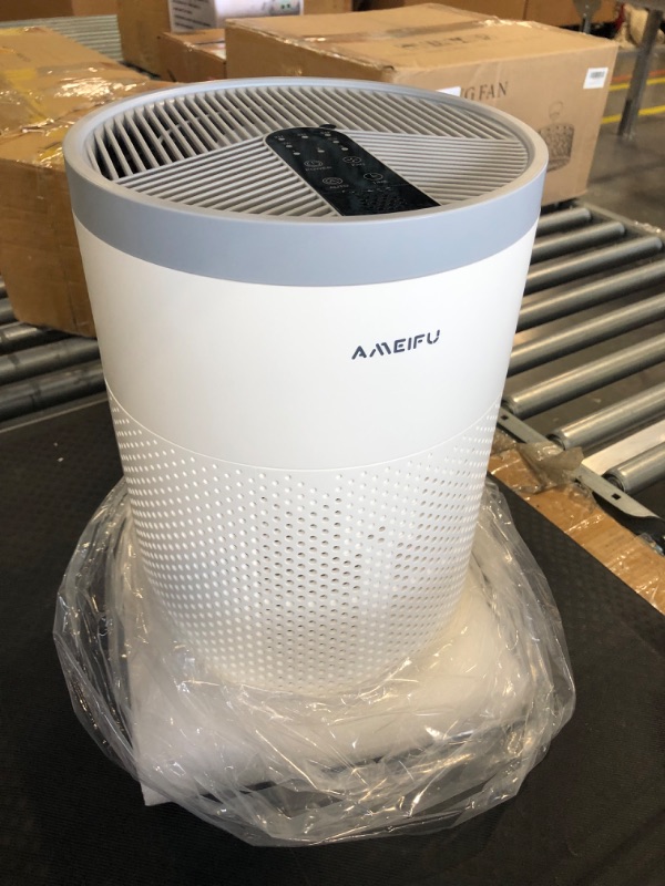 Photo 3 of Air Purifiers, AMEIFU Upgrade Large Size Air Purifiers for Home Large Room Bedroom up to 1350sq with Aromatherapy and Timing settings, H13 HEPA Air Purifier for Wildfire, Smoke,Pollen and Dander Grey