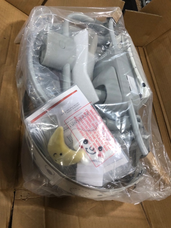 Photo 1 of kmaier Electric Baby Swing for Infants, Baby Rocker for Infants with 3 Speeds, 8 Lullabies, AC Adapter & Battery Operated, Indoor & Outdoor Use, Remote Control