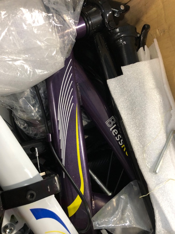 Photo 1 of BlessReach Steerable Knee Walker Deluxe Medical Scooter for Foot Injuries Compact Crutches, with Dual Rear on-Wheel Brake and Shock Absorption Under The Knee pad Purple
