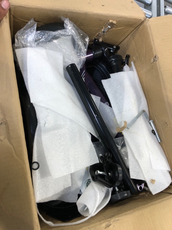 Photo 1 of BlessReach Steerable Knee Walker Deluxe Medical Scooter for Foot Injuries Compact Crutches, with Dual Rear on-Wheel Brake and Shock Absorption Under The Knee pad Purple