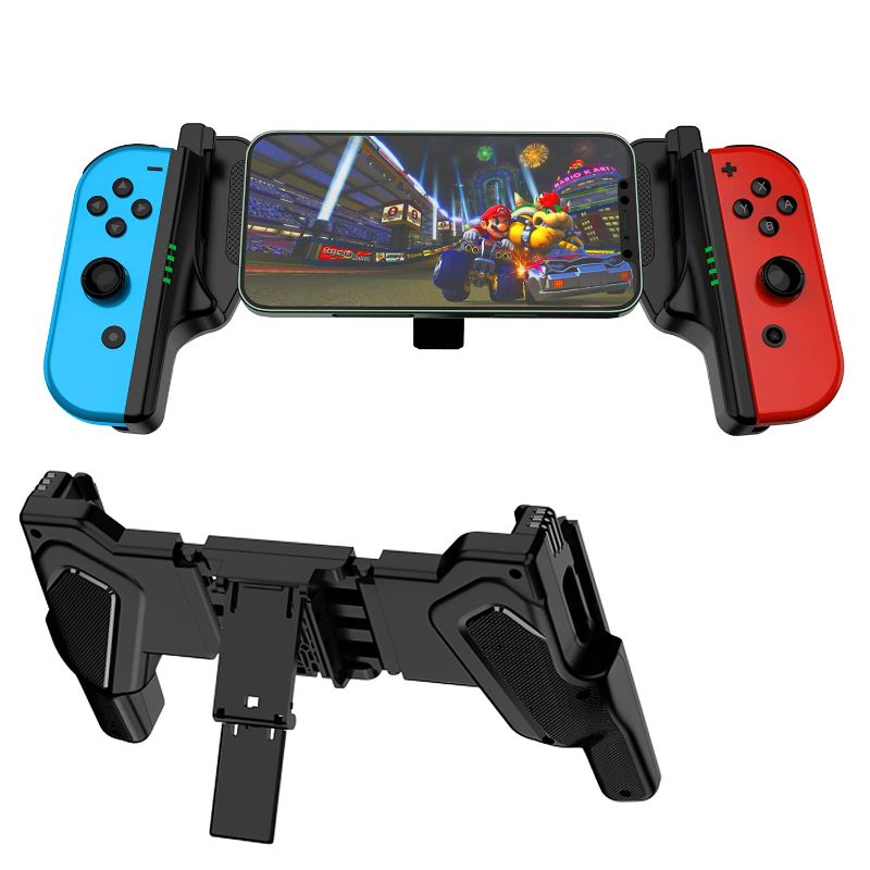 Photo 1 of Dogean Adjustable Mount for Nintendo Switch Joy-Con and iPhone with iOS 16 Joy con attachments Adapter Switch Joy con Controller Holder Compatible for...
