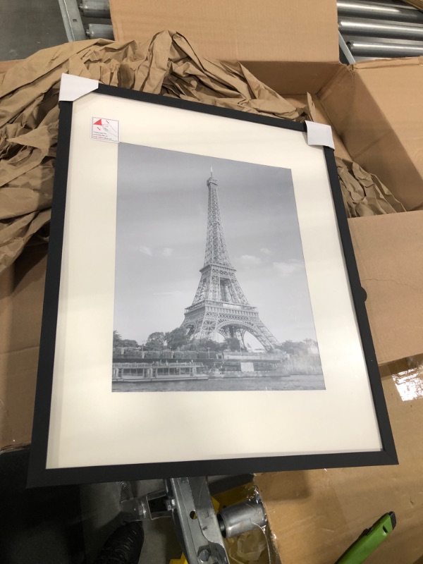Photo 1 of upsimples 11x14 Picture Frame, Display Pictures 8x10 with Mat or 11x14 Without Mat, Wall Hanging Photo Frame, Black, 1 Pack
