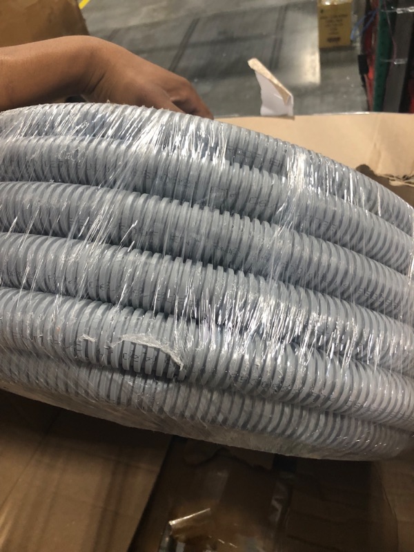 Photo 2 of 1" Sealproof® Gray Polyethylene Fire Retardant Flexible Split Tubing - 100' Roll
