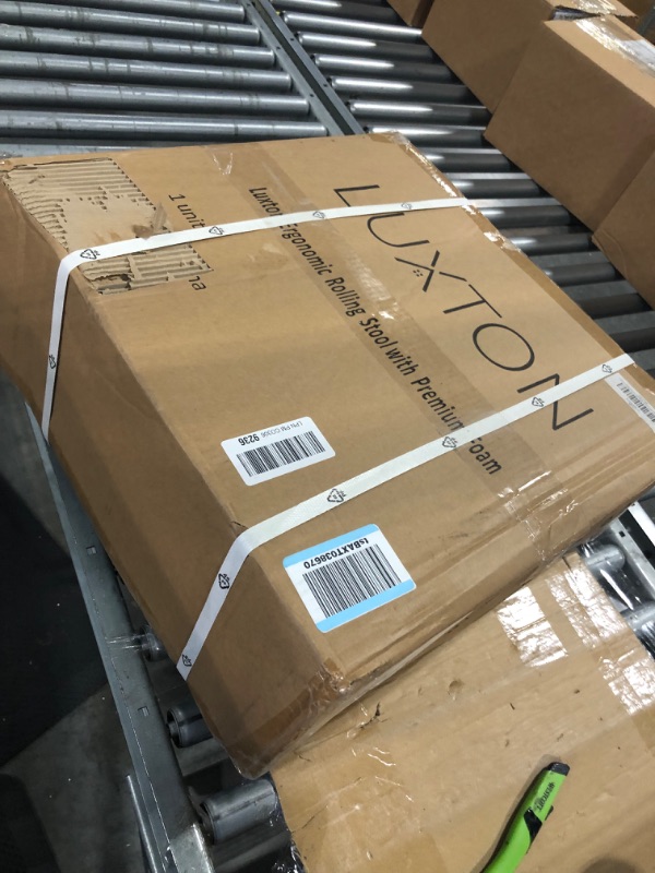 Photo 1 of Luxton Ergonomic Rolling Stool -Double Padding and Memory Foam Adjustable Medical Spa Stool, Desk Stool Chair with Swivel Rolling Chair, Black with Wheels, Easy Set up