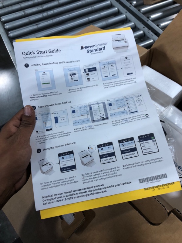 Photo 1 of Raven Select Document Scanner for Windows PC and Mac Computer, Color, Two Sided Duplex, Auto Document Feeder (ADF), Scan to Cloud, Home or Office Desktop, USB