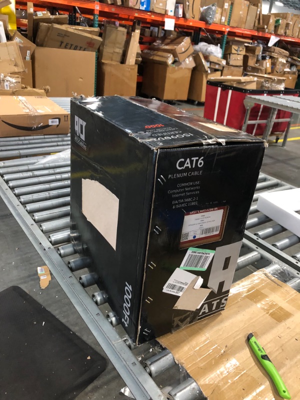 Photo 1 of CAT6 Plenum (CMP) Cable 1000FT | Network Analyzer Test Passed | 23AWG 4Pair, Solid 550MHz Network Cable 10Gigabit UTP, Available in Blue, White, Green, Gray, Black, Red & Yellow Color (Blue)
