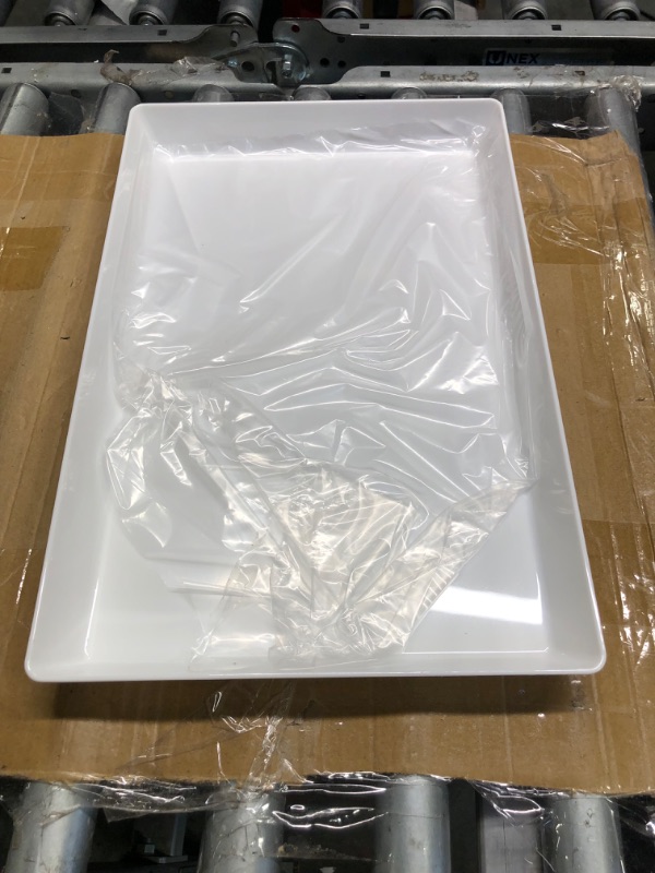 Photo 3 of  15" x 10" Plastic Serving Tray.  White