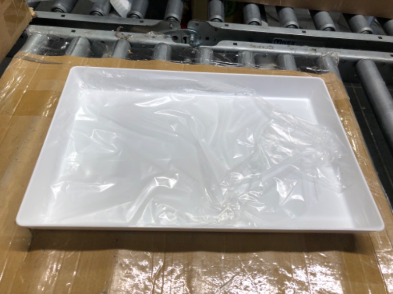 Photo 4 of  15" x 10" Plastic Serving Tray.  White