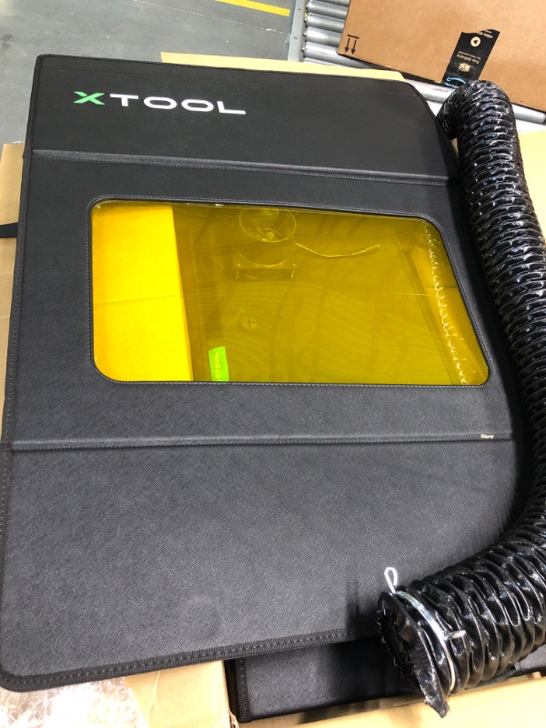 Photo 5 of xTool Enclosure for Laser Engraver, Flame Retardant and Smoke-Proof for xTool D1/D1 Pro and Other Laser Cutter, Foldable Laser Engraving Machine Accessories, Effectively Isolating 99% of smog, Odor
