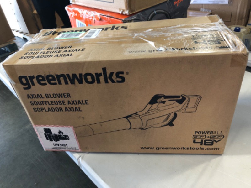 Photo 2 of Greenworks 40V (130 MPH / 550 CFM) Brushless Axial Leaf Blower, Tool Only Brushless Blower (Tool Only)