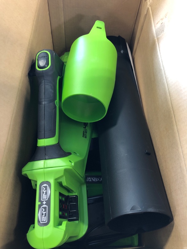 Photo 3 of Greenworks 40V (130 MPH / 550 CFM) Brushless Axial Leaf Blower, Tool Only Brushless Blower (Tool Only)