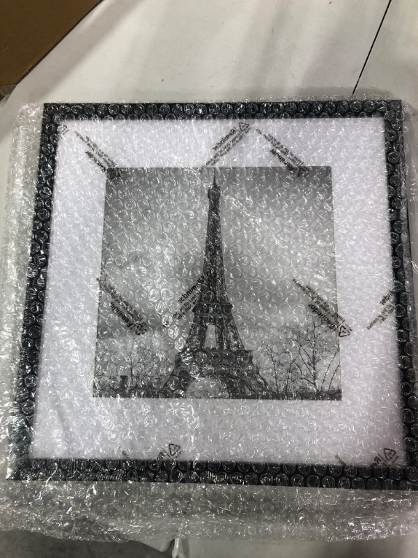 Photo 1 of 12x12 Black Wood Gallery Picture Frame with Mat to 5x7 - Wide Molding - Great for Scrapbooking - Includes Both Attached Hanging Hardware and Desktop Easel - Display Pictures 12 x 12 1 Black