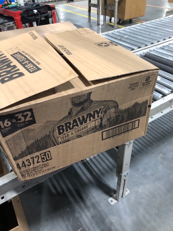 Photo 1 of 2 Brawny® Tear-A-Square® Paper Towels, 8 Double Rolls = 16 Regular Rolls