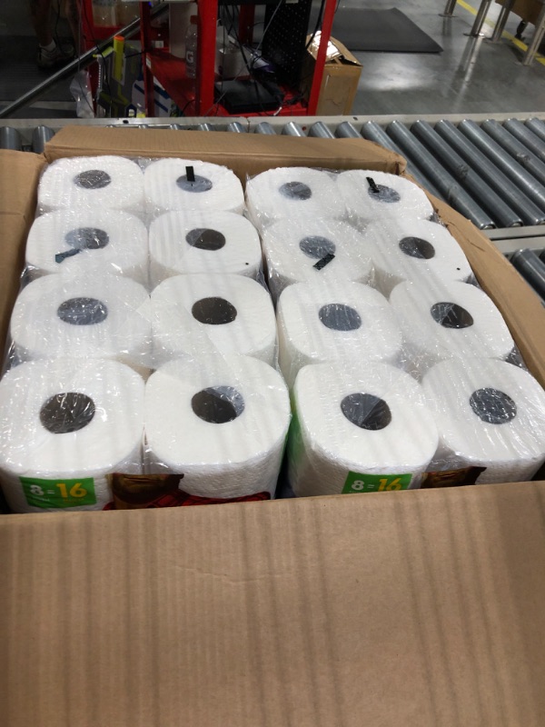 Photo 1 of 2 Brawny® Tear-A-Square® Paper Towels, 8 Double Rolls = 16 Regular Rolls