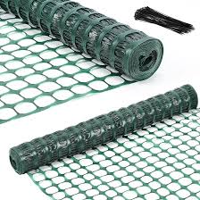 Photo 1 of 4 X 100 PLASTIC MESH FENCE WITH ZIPTIES