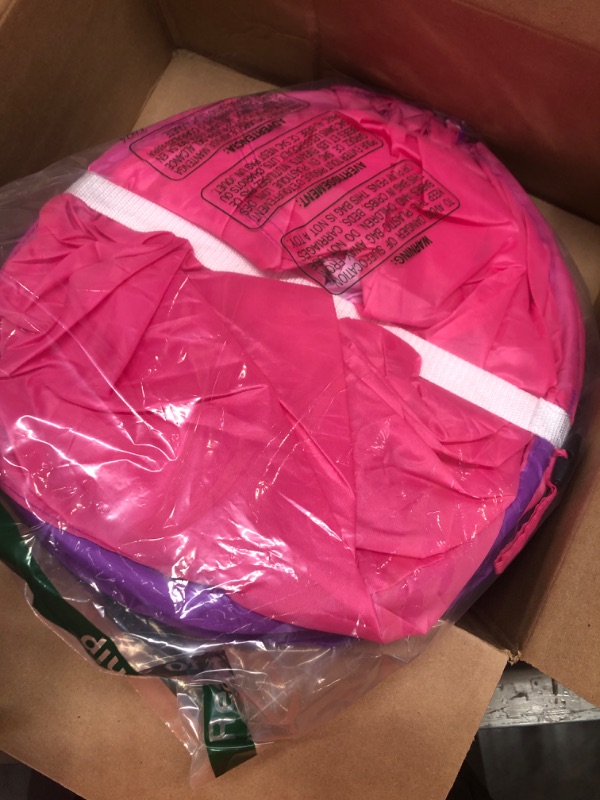 Photo 1 of LOOKS NEW. NO BALLS INCLUDED, JUST TUNNEL
\Hide N Side 6ft Crawl Through Play Tunnel Toy, Pop up Tunnel for Kids Toddlers Dogs Babies Infants & Children Gift Indoor & Outdoor Action Toy Tunnel 6 Foot Pink