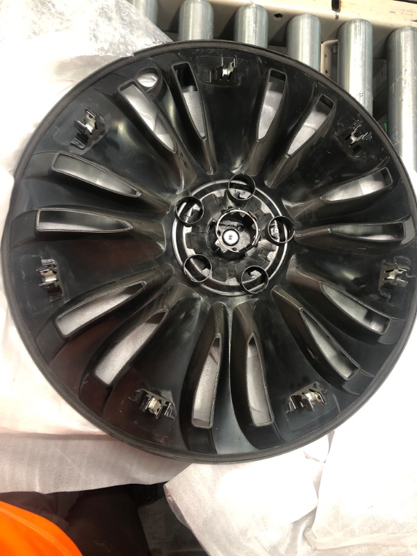 Photo 4 of Klutchtech Tesla Model Y Hubcaps - 19 Inch Gemini Wheel Covers Replacement Tesla Wheel Caps 19'' Überturbine Wheel Hub Caps Compatible with Tesla Model Y Accessories 2021-2023 (Matte Black - 1 Pack)